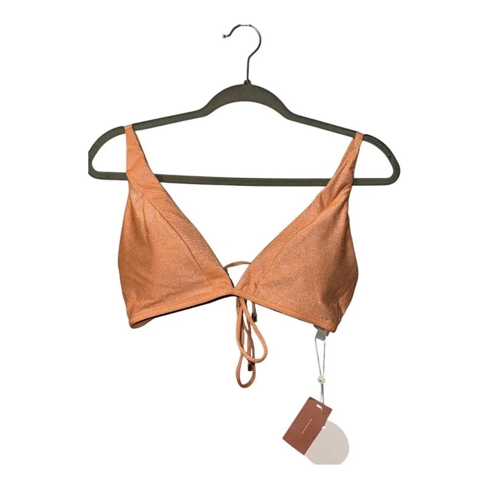 PQ Peach Metallic Skylar Bikini Top, Large - Picture 2 of 7